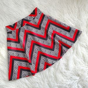 Charlotte Russe Skater Skirt Zig Zag